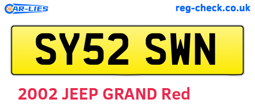 SY52SWN are the vehicle registration plates.