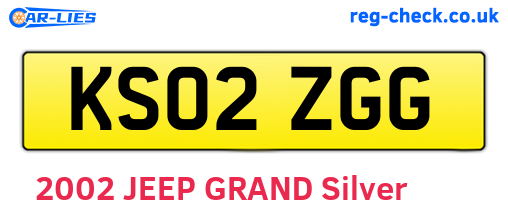 KS02ZGG are the vehicle registration plates.