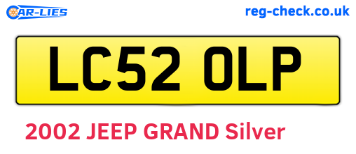 LC52OLP are the vehicle registration plates.