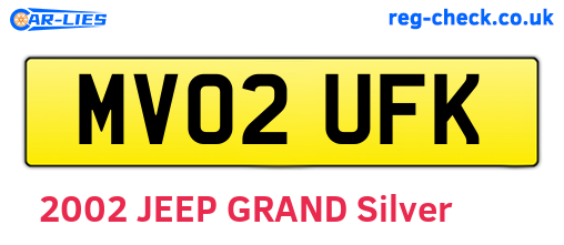 MV02UFK are the vehicle registration plates.