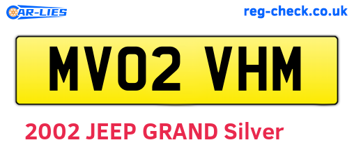 MV02VHM are the vehicle registration plates.