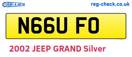 N66UFO are the vehicle registration plates.