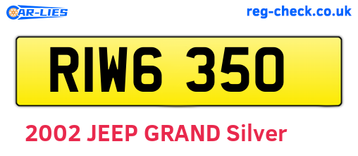 RIW6350 are the vehicle registration plates.