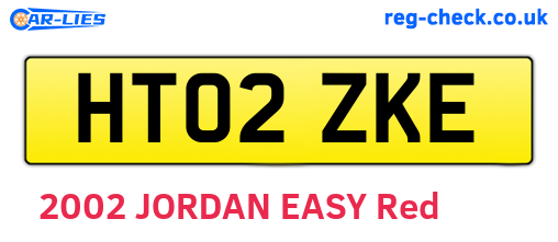 HT02ZKE are the vehicle registration plates.