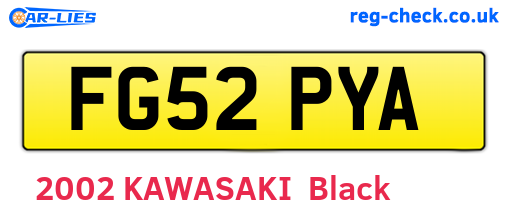 FG52PYA are the vehicle registration plates.