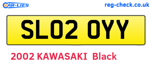 SL02OYY are the vehicle registration plates.
