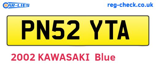 PN52YTA are the vehicle registration plates.