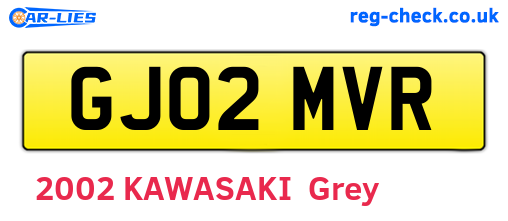 GJ02MVR are the vehicle registration plates.