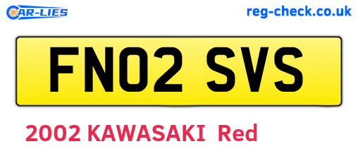 FN02SVS are the vehicle registration plates.