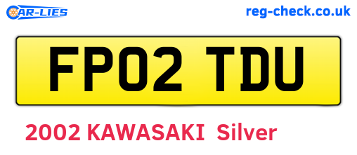 FP02TDU are the vehicle registration plates.