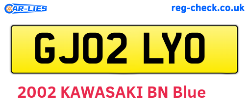 GJ02LYO are the vehicle registration plates.