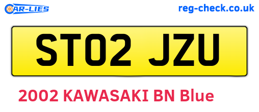 ST02JZU are the vehicle registration plates.