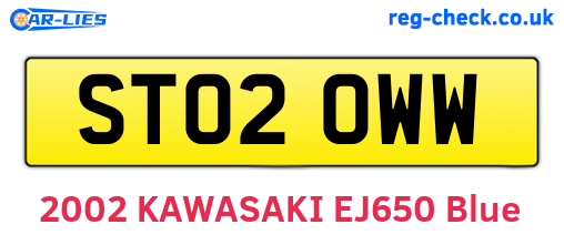 ST02OWW are the vehicle registration plates.