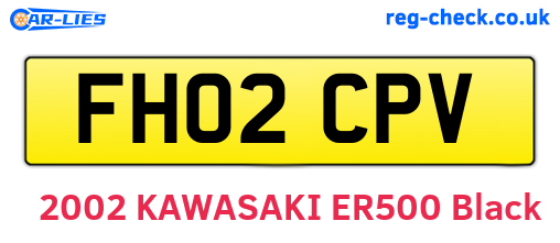 FH02CPV are the vehicle registration plates.