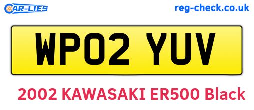 WP02YUV are the vehicle registration plates.