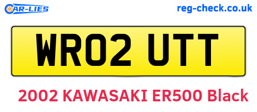 WR02UTT are the vehicle registration plates.