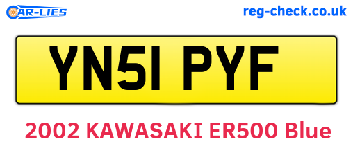 YN51PYF are the vehicle registration plates.