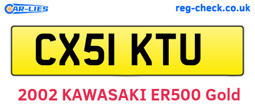 CX51KTU are the vehicle registration plates.