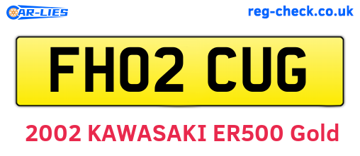 FH02CUG are the vehicle registration plates.