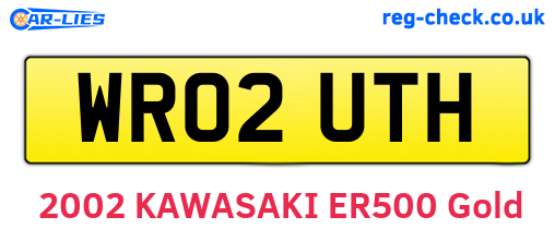 WR02UTH are the vehicle registration plates.