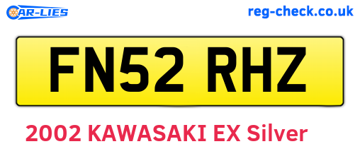 FN52RHZ are the vehicle registration plates.