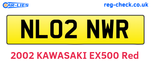 NL02NWR are the vehicle registration plates.