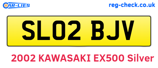 SL02BJV are the vehicle registration plates.