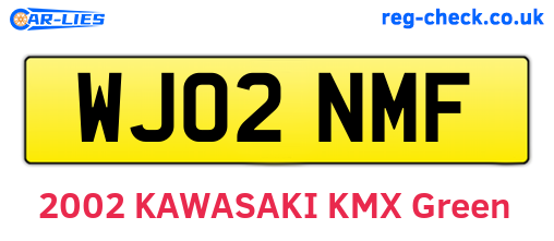 WJ02NMF are the vehicle registration plates.