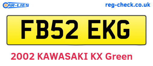 FB52EKG are the vehicle registration plates.