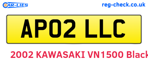 AP02LLC are the vehicle registration plates.
