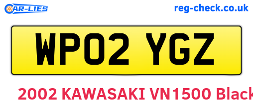 WP02YGZ are the vehicle registration plates.