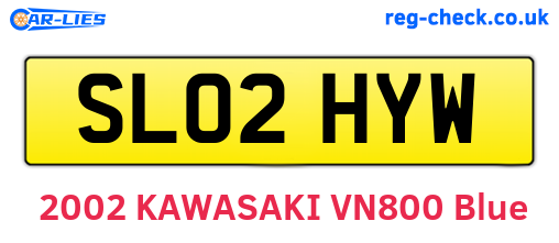 SL02HYW are the vehicle registration plates.