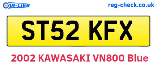 ST52KFX are the vehicle registration plates.
