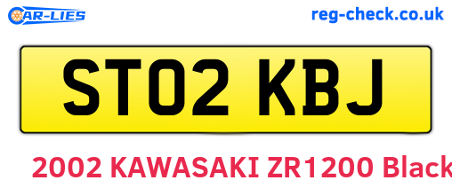 ST02KBJ are the vehicle registration plates.