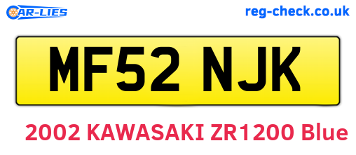 MF52NJK are the vehicle registration plates.