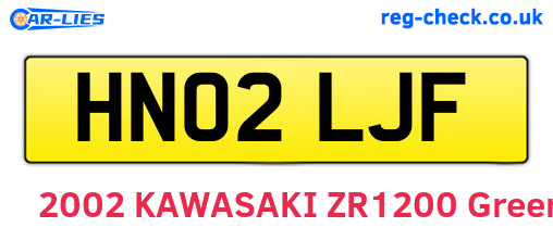 HN02LJF are the vehicle registration plates.