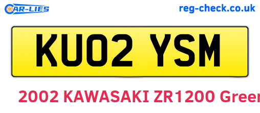 KU02YSM are the vehicle registration plates.