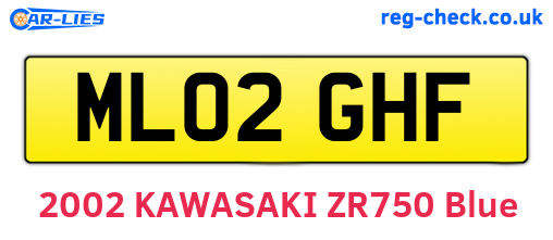 ML02GHF are the vehicle registration plates.