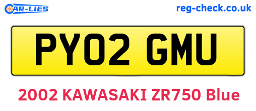 PY02GMU are the vehicle registration plates.