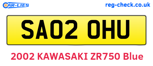SA02OHU are the vehicle registration plates.