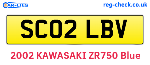 SC02LBV are the vehicle registration plates.