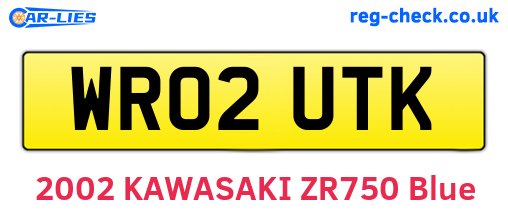 WR02UTK are the vehicle registration plates.
