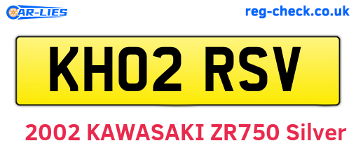 KH02RSV are the vehicle registration plates.