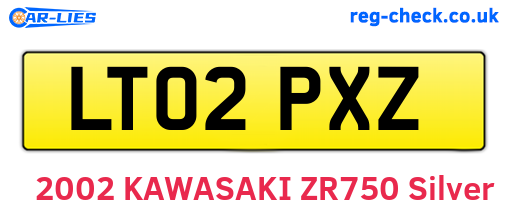 LT02PXZ are the vehicle registration plates.