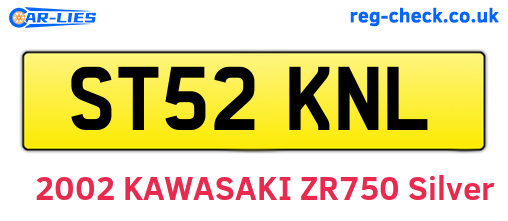 ST52KNL are the vehicle registration plates.