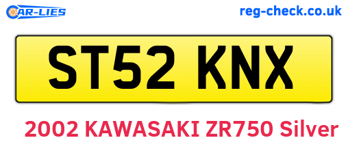 ST52KNX are the vehicle registration plates.