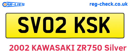 SV02KSK are the vehicle registration plates.