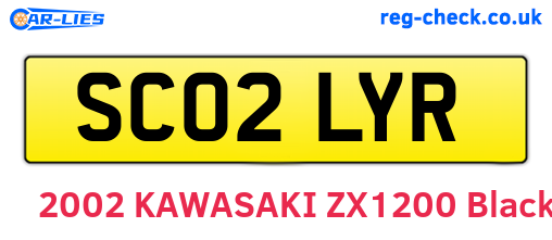 SC02LYR are the vehicle registration plates.