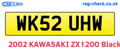 WK52UHW are the vehicle registration plates.