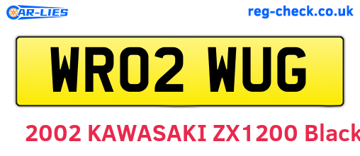 WR02WUG are the vehicle registration plates.